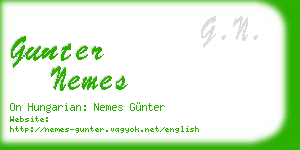 gunter nemes business card